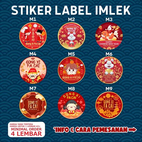 Jual Stiker Label Imlek Stiker Hampers Imlek Stiker Kue Imlek