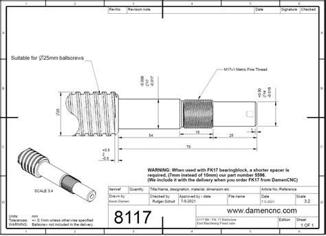 Bk Fk Ballscrew End Machining Fixed Side Damencnc B V