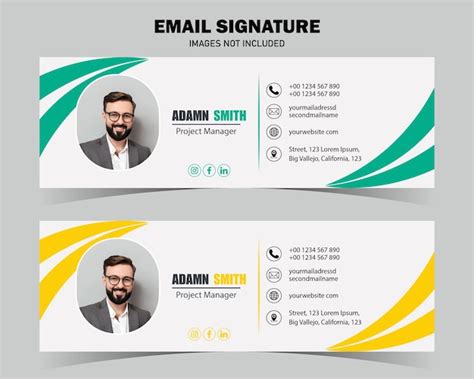 Premium Vector Corporate Business Email Signature Template Design