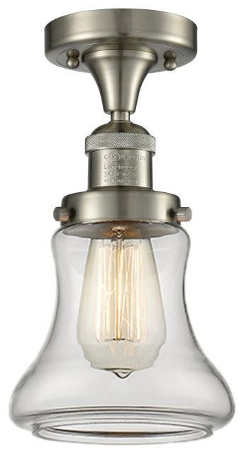 Franklin Restoration Bellmont Light Semi Flush Mount Brushed Satin