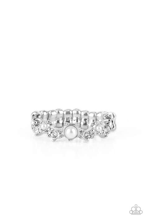 Paparazzi Ring Blissfully Bella White Paparazzi Jewelry Online