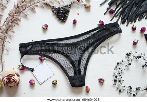 Black Panties Women Lingerie Sexy Lace Photo De Stock Modifiable 684604018
