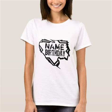 Ripped Star Template Birthday Add Own Text T Shirt Ripped Tshirt