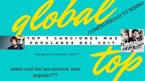 Top Canciones Mas Populares Del Segun Spotify Youtube