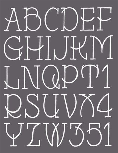 Alphabet 9a9 Lettering Alphabet Chalkboard Lettering