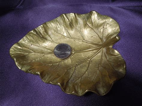 Vintage VIRGINIA METALCRAFTERS Rhubarb Leaf Tray 3 34 EBay