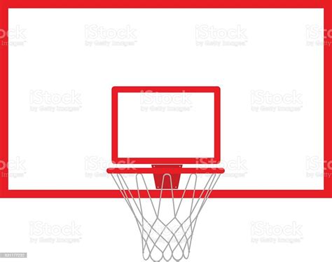 Vector Illustration Of A Basketball Hoop And Backboard Stock ...