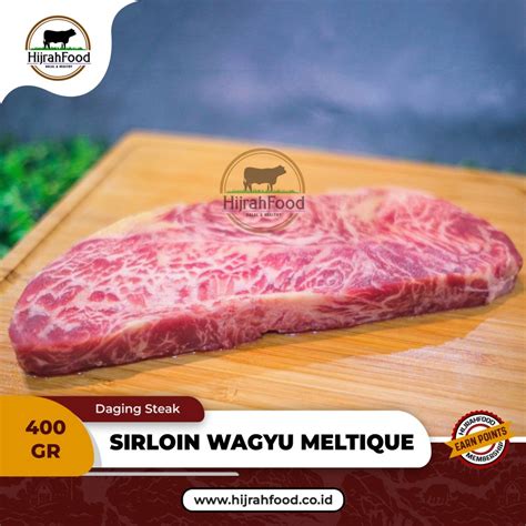 Jual Sirloin Wagyu Meltique Beef Steak Aus Sirloin Steak 400 Gram