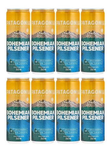 Cerveja Patagonia Bohemian Pilsener Lata Sleek 350ml 8 Uni