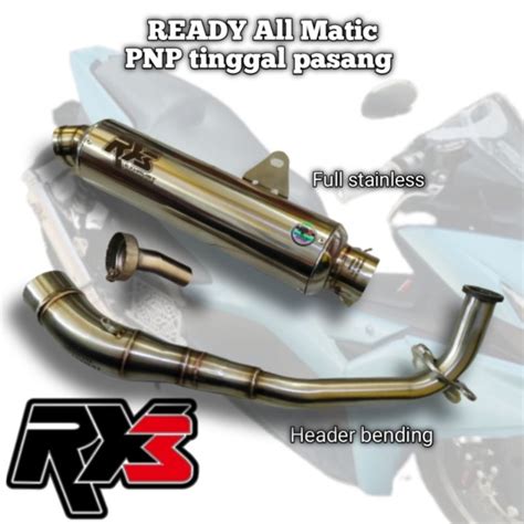 Aerox Nmax Pcx Vario Adv Lexy Beat Racing Exhaust Original Rx Exhaust