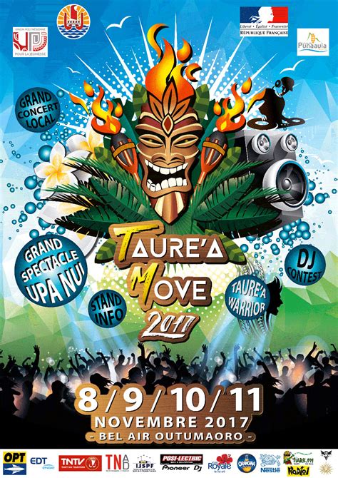 AFFICHE TAUREA MOVE 1 2 3 Radio1 Tahiti