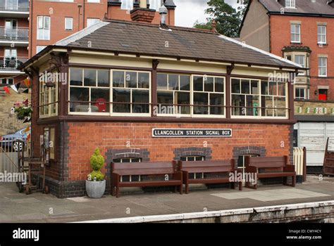 Signal Box At The Steam Preservation Railway At Llangollen Wales Stock