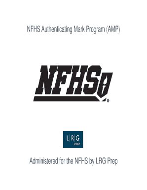 Fillable Online Nfhs Authenticating Mark Program Fax Email Print