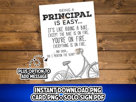 School Principal T Printable Principal Appreciation Card National Principals Day Sign