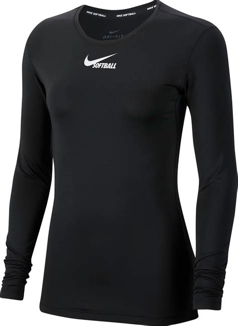 Nike Women S Dri FIT Players Long Sleeve Softball T Shirt Academy