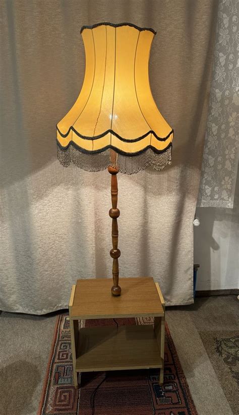 Lampa stojąca stolik lampka nocna Vintage Prl loft old money Wrocław