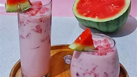 Resep Es Susu Semangka Menyegarkan Mudah Bikinnya