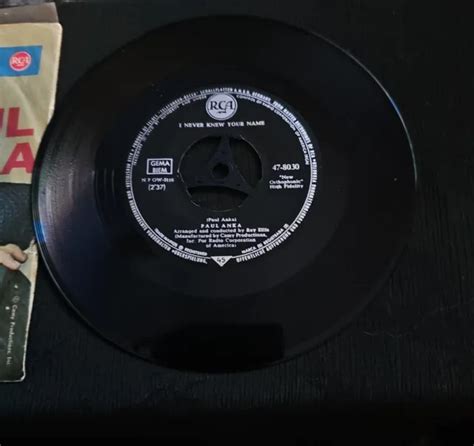PAUL ANKA - I Never Knew Your Name - 45RPM RECORD EUR 3,03 - PicClick FR