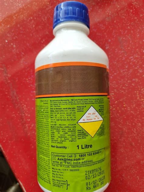 Fmc Durmet Insecticide Chlorpyrifos 20 Ec 1000 Ml At Best Price In