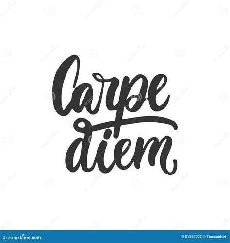 Carpe Diem La Mano Dibujada Poniendo Letras A Medios De La Frase