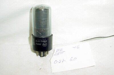 RCA 6v6GT Tube Tests Good Smoke Glass Double D Getters 0 22 Date Black