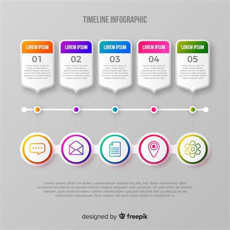 Verloop Tijdlijn Infographic Gratis Vector