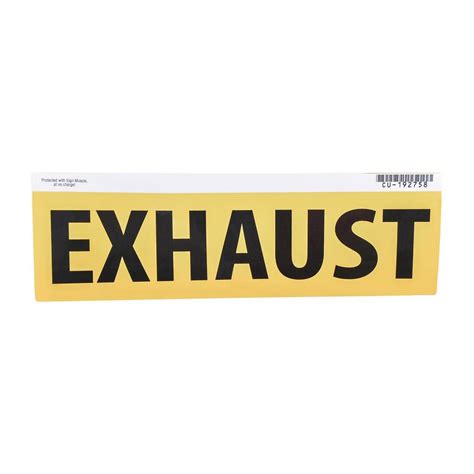 The Plumbers Choice 3 In X 115 In Yellow Exhaust Gas Safety Decal