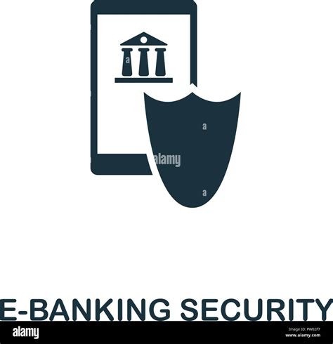 E Banking Security Icon Monochrome Style Design From Fintech