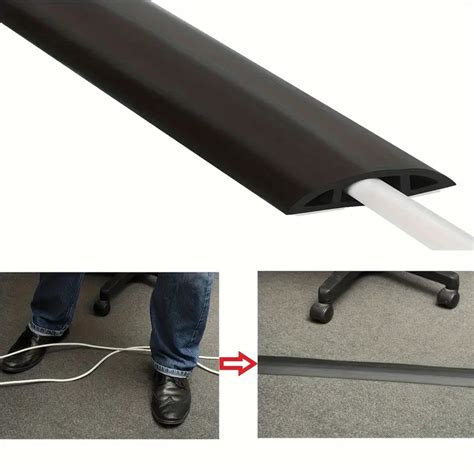 1pc 4ft Floor Cord Cover Floor Cable Protector Extension Cord Cover