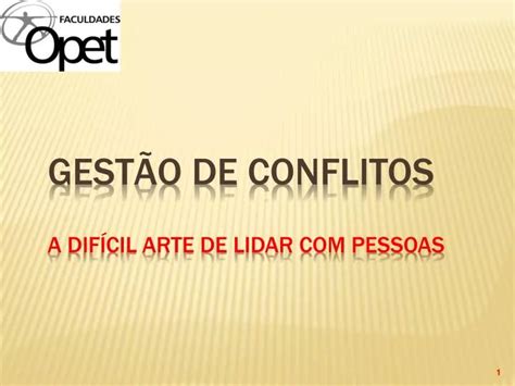 Ppt Gest O De Conflitos A Dif Cil Arte De Lidar Pessoas