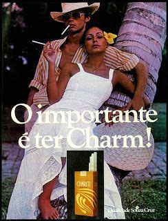 Anúncio cigarros Charm 1977 Cigarros Comerciais antigos