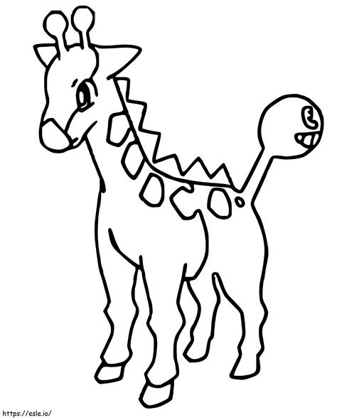 Girafarig Gen 2 Pokemon Coloring Page