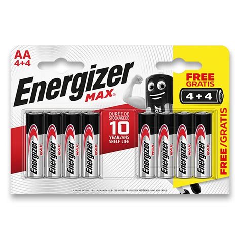 Energizer Max alkalické baterie AA 4 4 ks ACTIVA