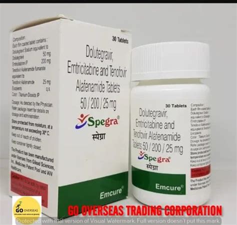 Spegra Dolutegravir Emtricitabine Tenofovir Alafenamide Tablets