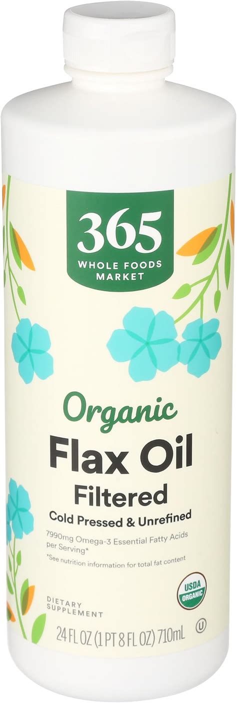 Amazon By Whole Foods Market Flax Oil Filtered Organic Fl