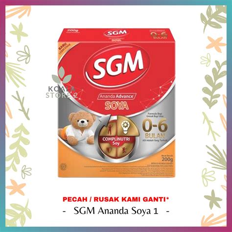 Jual SGM Ananda Soya Kemasan 200 Gram Susu Fomula Untuk Anak Usia 0