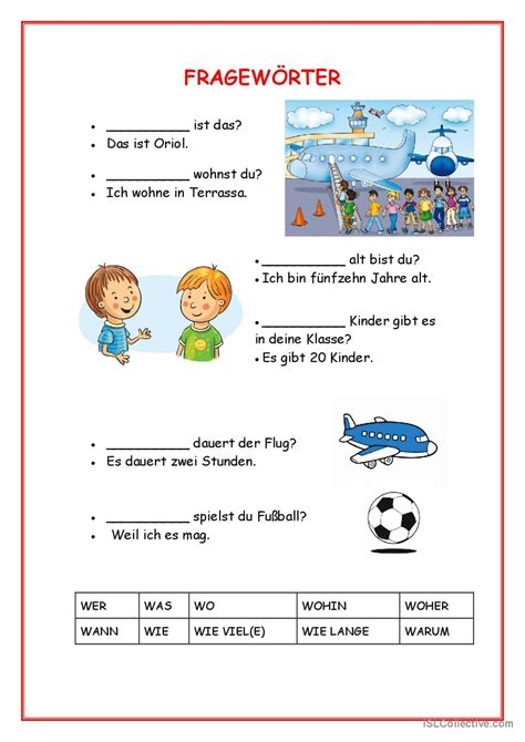 Fragew Rter Deutsch Daf Arbeitsbl Tter Pdf Doc