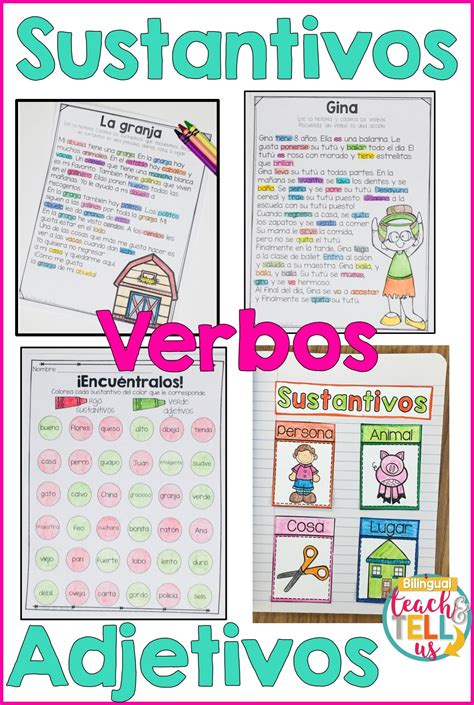 Sustantivos Verbos Adjetivos Nouns Verbs Adjectives I Vrogue Co