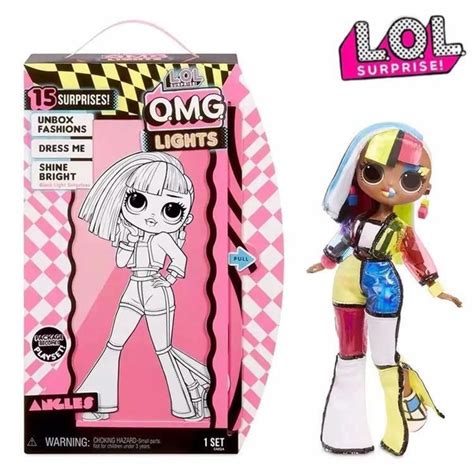 L O L Surprise Кукла светящаяся серия Неон ЛОЛ O M G Lights Groovy Babe Speedster Dazzle Angles
