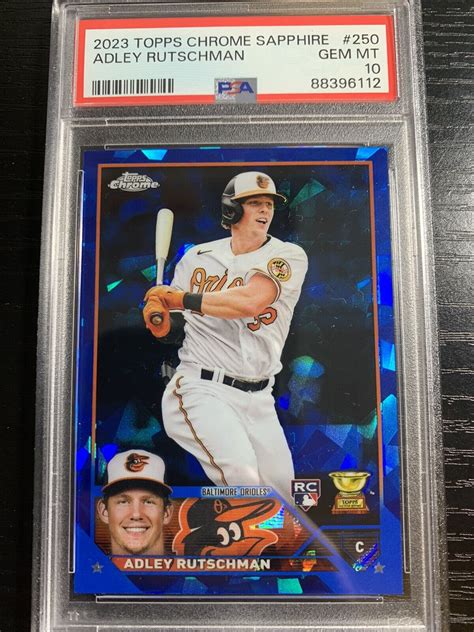 Adley Rutschman Topps Chrome Sapphire Edition Base Psa