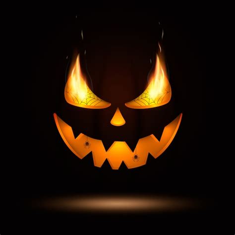 Boca y ojos de calabaza de halloween | Vector Premium