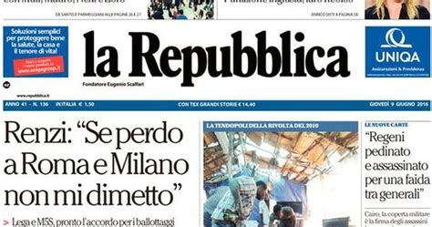 reportages QUOTIDIANI la miglior prima pagina di oggi giovedì 9