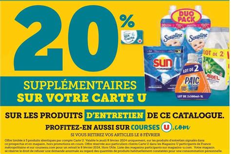 Promo Carte U Chez Super U Icatalogue Fr