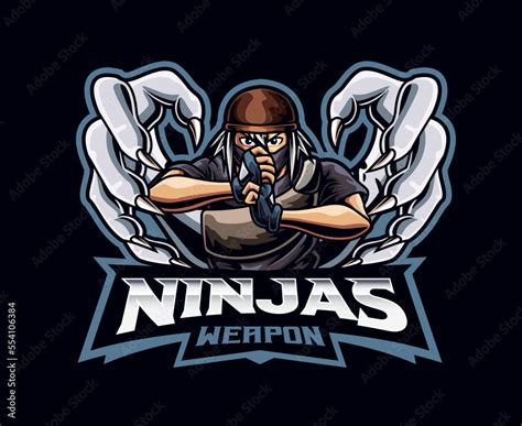 Ninja technique mascot logo design. Ninjutsu ninja vector illustration ...