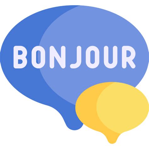Bonjour Kawaii Flat icon