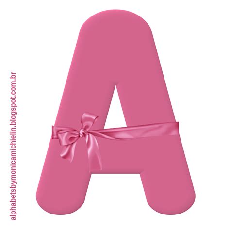 Monica Michielin Alphabets La O Rosa Alfabeto Pink Ribbon Alphabet