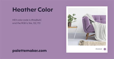 Heather Color Hex A484ac Meaning And Live Previews Palettemaker