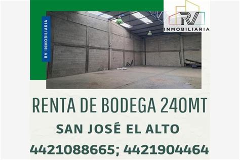 Bodega En Colonia Espa A San Jos El Alto Quer Propiedades