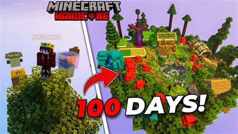 I Survived 100 DAYS On 3x3 SKYBLOCK In Hardcore Minecraft Hindi