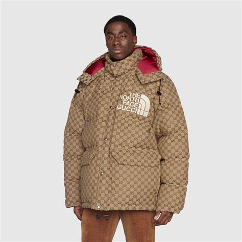 Chaqueta Acolchada The North Face X Gucci En Beige Y ébano Gucci® Es